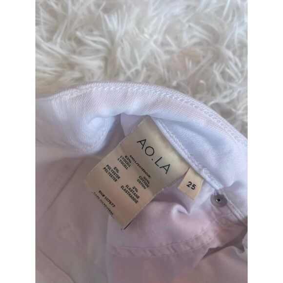 AOLA Jeans Los Angeles Zoe ruffle hem jeans white women’s size 25 - Picture 7 of 12
